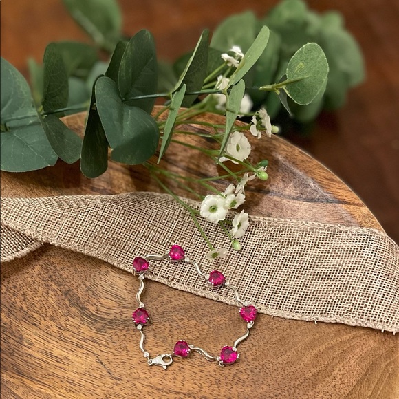 Jewelry - 13ct Ruby & Diamond Bracelet 925 NEW!